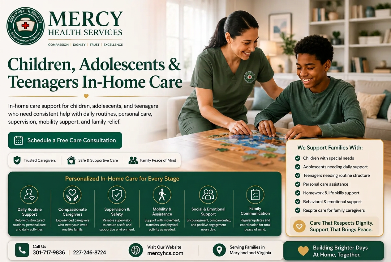 Children, Adolescents and Teenagers In-Home Care — thoughtful in-home support tailored to younger individuals and their families